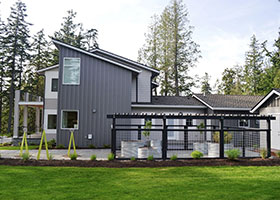 Camano Island Contemporary-- Side Yard Landscaping