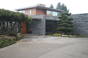 FFerguson Residence - New front entry hardscape and planting design.