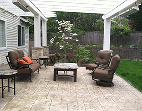 Allison Residence - New outdoor living room & kitchen patio.
